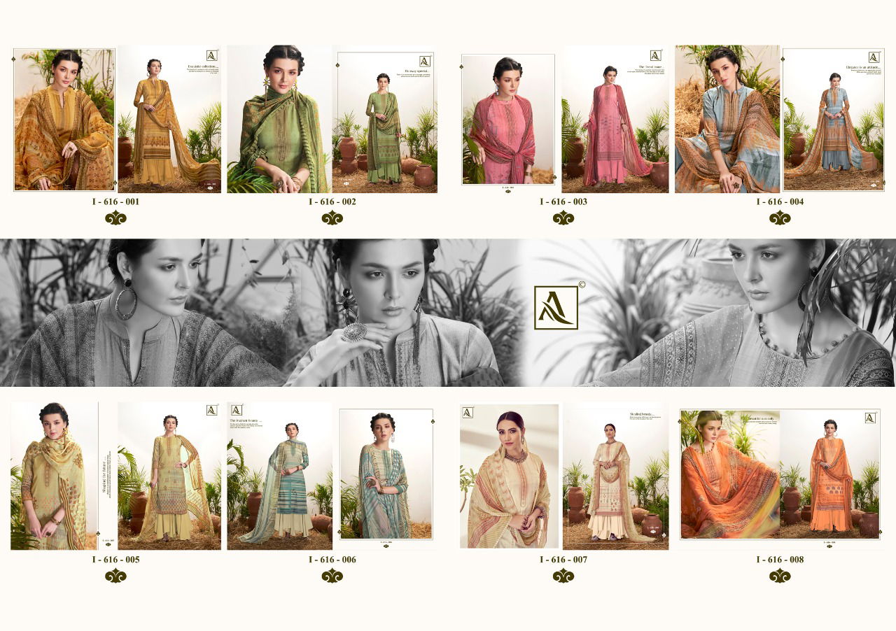 Alok Kiara Latest Fancy Casual Pure Zam Silk Digital Print with Swarovski Work Designer Dress Material Collection
